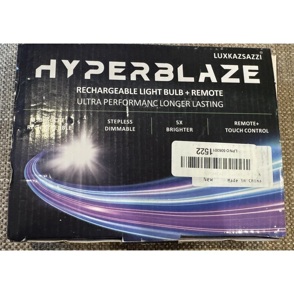 HYPERBLAZE Battery Operated Light Bulb & Remote 72-LED Wide Bright 3 Color 4pk